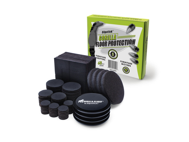 GorillaPads Non-Slip Furniture Pads & Furniture Sliders Variety Pack (68 Pieces) Protects a Wide Range of Furniture & Floors, Whole House Furniture...