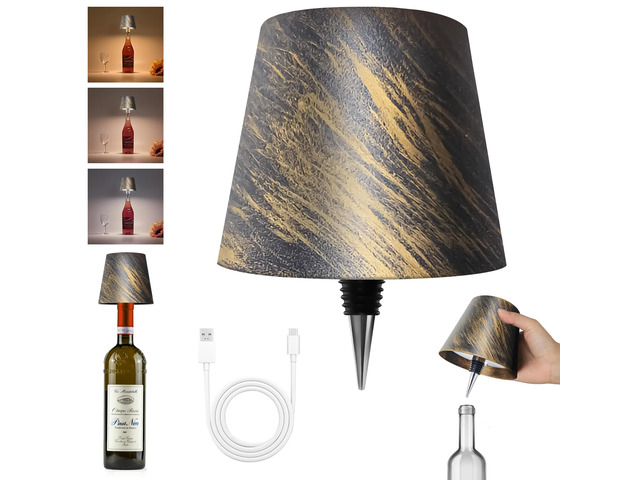 2026 New Wireless Bottle Lamp - LED Bottle Lights for Liquor & Wine Bottles Cordless Lampshade, Whiskey Bottle Top Light, Bottle Stopper Night...