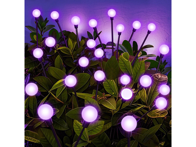 Solar Garden Lights Outdoor Waterproof, Swaying Firefly Light, Garden Decor 4 Pack Solar Firefly Lights, Auto On/Off Decor for Yard, Patio, Pathway...