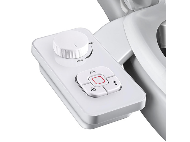 Bidet Attachment, Non-Electric Cold Water Bidet Toilet Seat Attachment with Pressure Controls, Retractable Self-Cleaning Dual Nozzles for Frontal &...