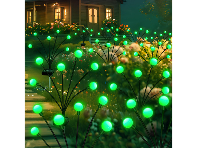 Solar Garden Lights Outdoor Waterproof, Swaying Firefly Light, Garden Decor 4 Pack Solar Firefly Lights, Auto On/Off Decor for Yard, Patio, Pathway...