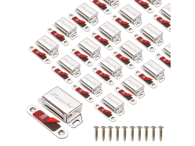 Cabinet Magnets 30lb Strong Catch for Kitchen Cupboard Door 20Pack Strong 30lb magnetic hold keeps cabinet,cupboard,wardrobe,closet,and drawer...