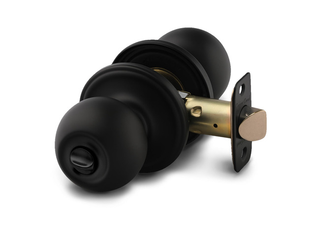 Privacy Interior Door Knob ANSI Grade-3 Certified, Modern Heavy Duty Handle, Easy Install and Reversible for Bedroom, Bathroom and Closets Matte...