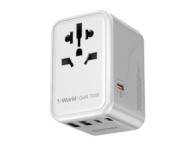70W GaN Universal Travel Adapter, All-in-One Travel Charging UK/EU/US/AU/JP Compatible Travel Essential, 3 USB-C PD Ports & 2 USB-A Ports for...