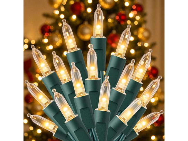 LED Christmas Lights Indoor Outdoor, 99FT 300 Count Mini String Lights 8 Lighting Modes, Connectable, Warm White Christmas Tree Lights, Christmas...