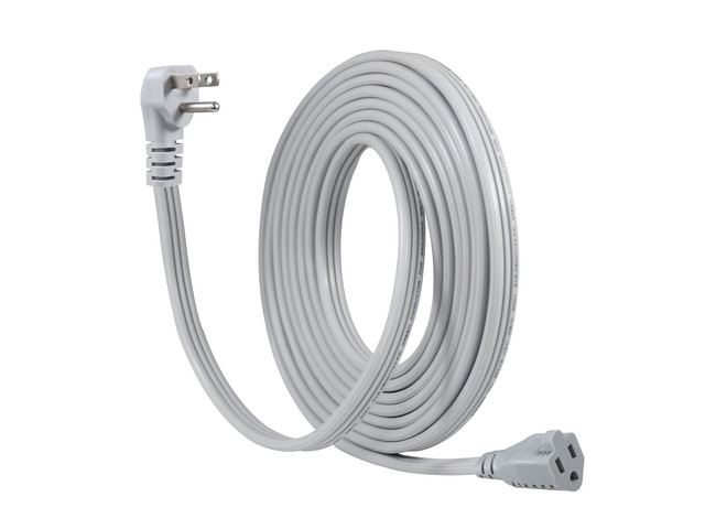 Appliance Power Extension Cord - 3 Prong Flat Wire SPT-3 14 AWG Heavy Duty Male to Female Extender Low Profile Grounded Cable for Major AC Unit,...