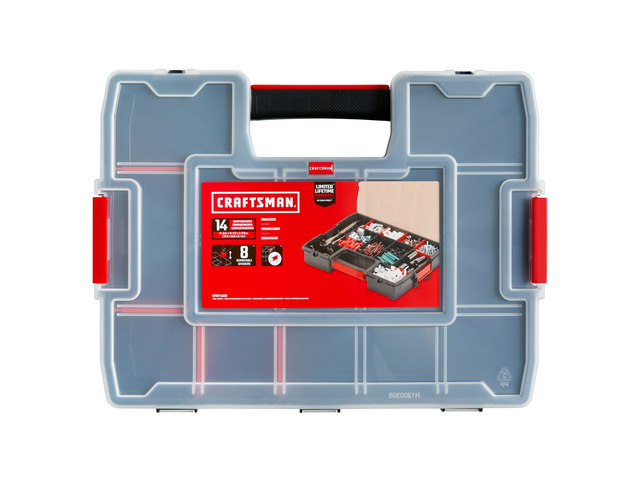 Tool Organizer, 2-Packs with 14-Compartments, Lid Includes Secure Latch (CMST60944M)