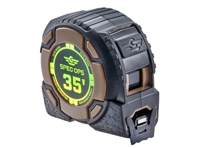 Elite Heavy Duty Tape Measure, 35 Ft Magnetic 1 1/4 inch double sided blade with 12 foot standout, MIL-X nylon coating resists abrasion, survives...
