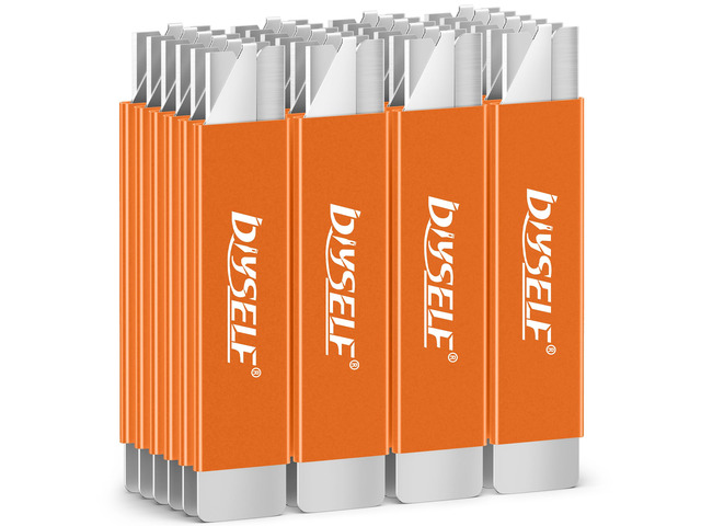 24 Pack Box Cutter Retractable Knives, Single-Edge Utility Knife All-Metal Razor Knife for Paper and Packaging, Controlled-Slide Cutter Knife for...