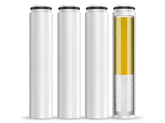 4 Pack Replacement Filters for Handheld Shower Head - UPGRADE FILTERING DURATION - Remove Chlorine - Reduces Dry Itchy Skin