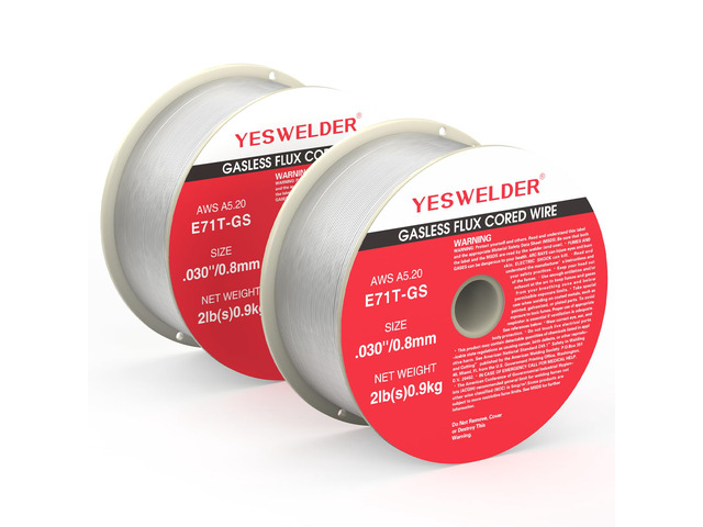 Gasless Flux Core MIG Wire, E71T-GS Mild Carbon Steel 0.030 in, strong ABS spool, smooth feeding, easy handling, organized storage