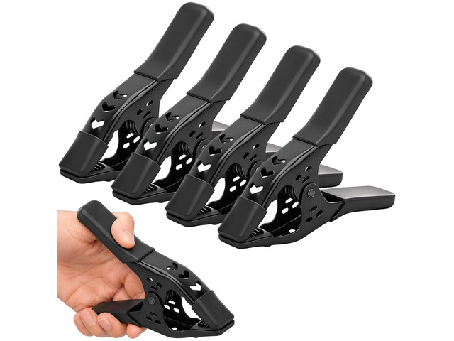 4-Piece 8-inch Spring Clamps, Heavy Duty Metal Woodworking Clips Spring Clips, 3.4 inch Jaw Opening, Photography Backdrops & DIY Projects