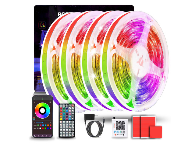 400FT RGB Led Lights for Bedroom with Remote & App Control, 4*100FT Music Sync Led Light Strip Color Changing Led Strip Lights, Dimmable DIY Led...