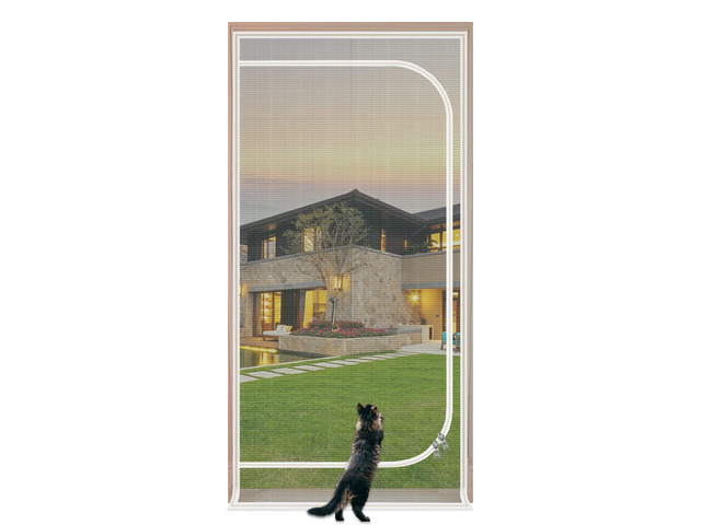 Upgraded Pet Screen Door Opening Fits Doors Up to 36'x84',Heavy Duty Cat Proof Mesh Screen Door with Zipper Closure,Prevent Cats Running Out from...