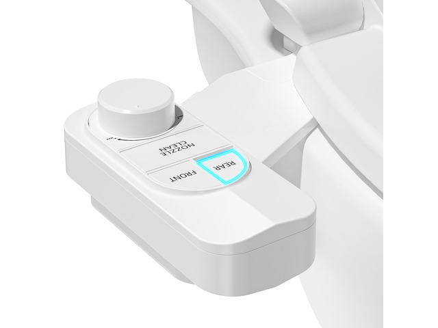 Non-Electric Bidet Attachment for Toilet Self-Cleaning Dual Nozzle (Frontal & Rear Wash), Adjustable Water Pressure, Fits Most Toilets, Easy...