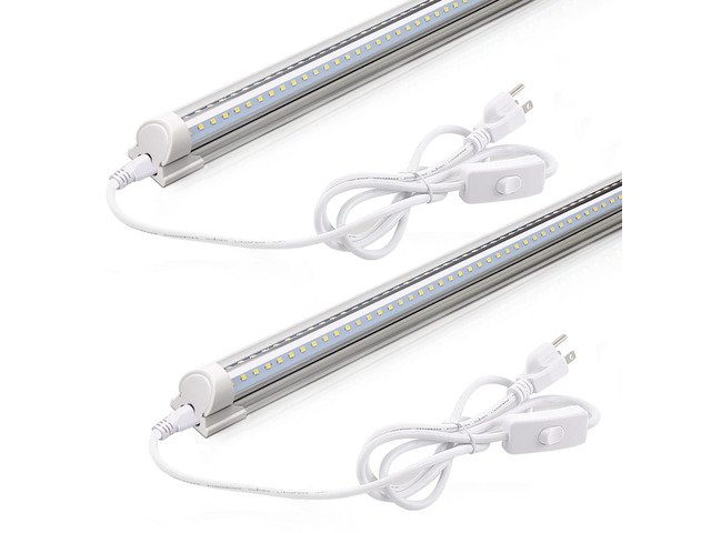 T8 LED Shop Lights 2FT, 20W 3000LM 6500K, 2 Pack High Output Tube 2 Foot Light Bar for Workbench Workshop and Garage Use, Super Bright White...