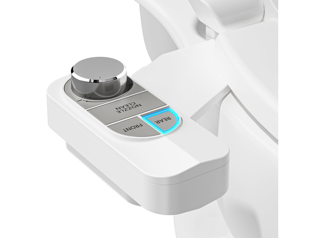 Non-Electric Bidet Attachment for Toilet Self-Cleaning Dual Nozzle (Frontal & Rear Wash), Adjustable Water Pressure, Fits Most Toilets, Easy...