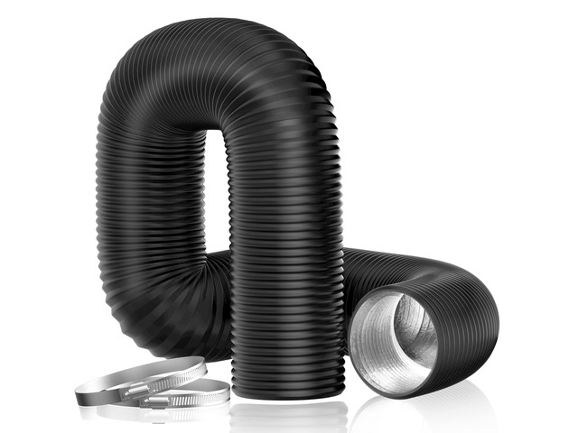 Dryer Vent Hose, 6' Insulated Flexible Duct 8FT with 2 Duct Clamps, Heavy-Duty Three Layer Protection for HVAC Ventilation, Duct Fan Systems