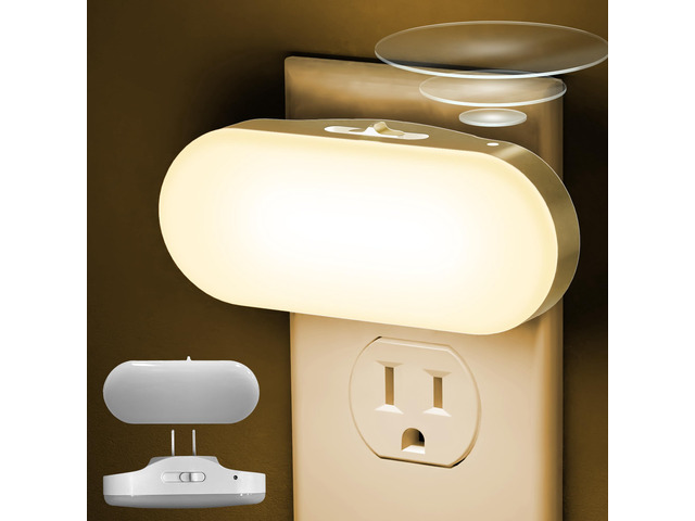 Night Lights Plug into Wall,[2 Pack] 1W 3000K Led Night Light Dusk to Dawn Sensor,Dimmable Night Light from 0LM to 100LM,for Bathroom Hallway...