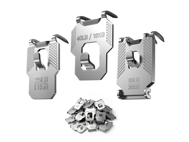 25 40 65 LB Picture Hangers Claw for Drywall Heavy Duty No Damage 25 Picture Hanging Hooks Tool Free Sawtooth Wire Ring Kit Wall Hanger for Room...