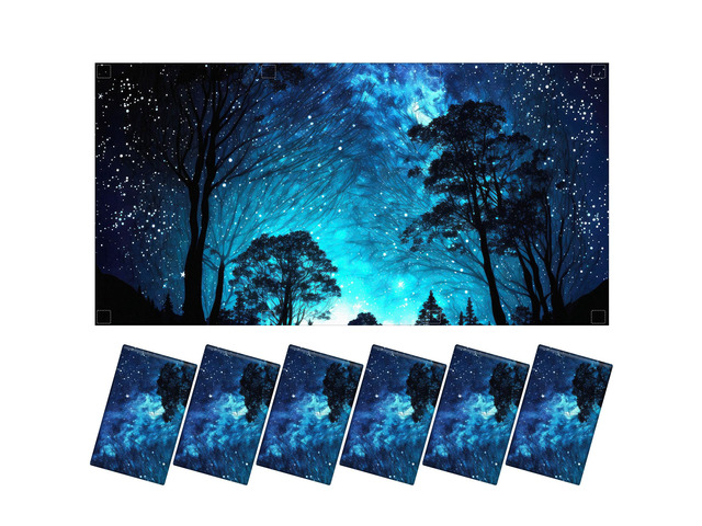 6 Pcs Fluorescent Light Covers Ceiling Lights, 48 Magnets,Night Decorative Magnetic Light Filters for Classroom Office Kitchen Decoration