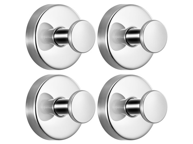 Suction Cup Hooks for Shower No-Drill Bathroom Hooks for Towels, Robes, Loofah Mountable on Bathroom Walls, Kitchen, Glass, Mirrors,Tile,Smooth...