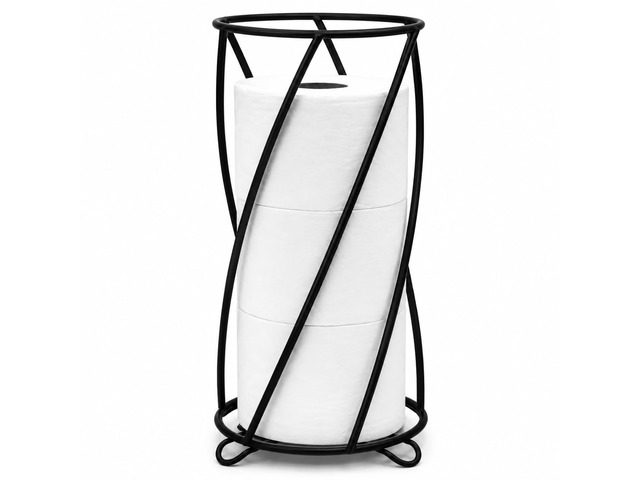 Stylish Toilet Paper Holder, Freestanding Bathroom Tissue Organizer, Minimalistic Storage Solution, Modern Trending Design [Holds MEGA Rolls]
