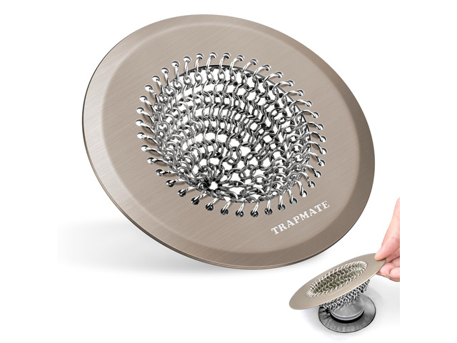 Reversible Shower Drain Hair Catcher, Prevent Clogging Bathtub Drain Cover, Fast Drainage & Easy Clean Tub Drain Hair Catcher for Regular & Pop-up...