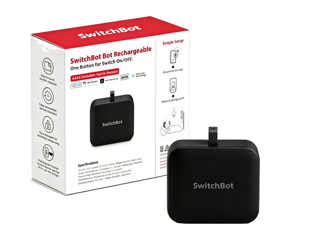 Rechargeable Smart Switch Button Pusher (Bluetooth) Fingerbot for Rocker/One-Way Buttons, App Timer Control, No Wiring, Optional Hub for...
