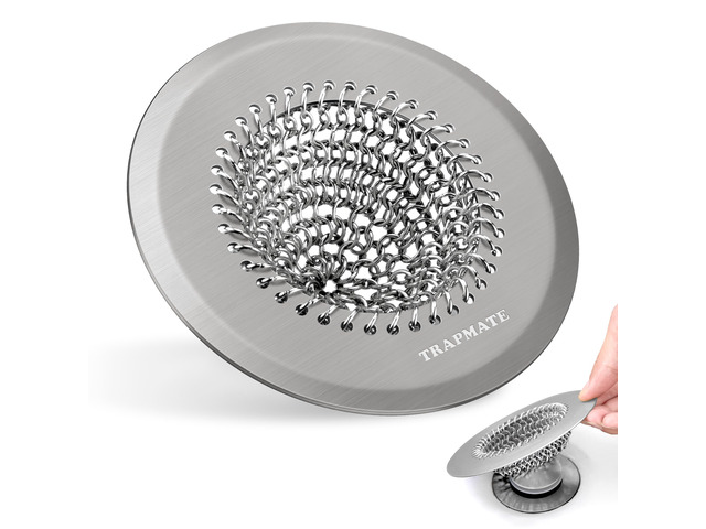 Hair Catcher Shower Drain, Prevent Clogging Bathtub Drain Hair Catcher, Easy Clean 304 Stainless Steel Shower Drain Cover Protector for Bathroom...