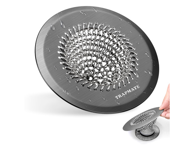 Shower Hair Drain Catcher, Easy Clean Bathtub Drain Hair Catcher, Fast Drainage Tub Drain Protector, Stainless Steel Shower Drain Cover for US...