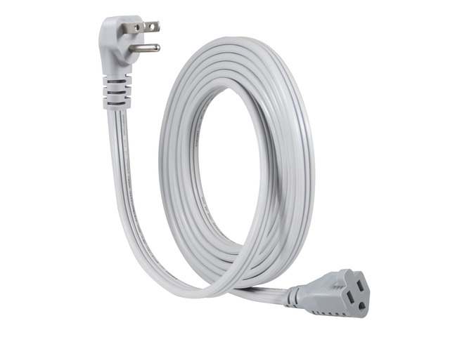 Appliance Power Extension Cord - 3 Prong Flat Wire SPT-3 14 AWG Heavy Duty Male to Female Extender Low Profile Grounded Cable for Major AC Unit,...