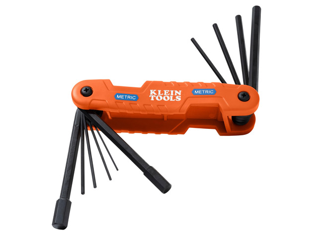 70550M Pro Folding Hex Key Set, 10-Key Metric Sizes 1.5mm to 12mm, Industrial Strength Heat Treated Alloy Steel