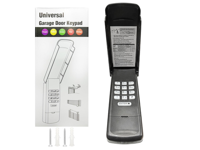 Universal Garage Door Opener Keypad for Liftmaster Chamberlain Craftsman Wayne Dalton Openers Produced Since 1993 (Black)