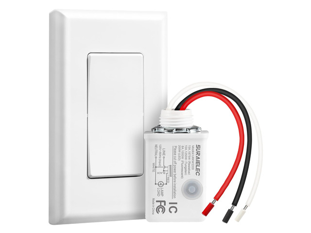Wireless Light Switch Kit with Receiver, 15A RF Remote Control No Wiring Required, No Interference, 100 ft Range, Expandable Wall Switch for Lamp,...
