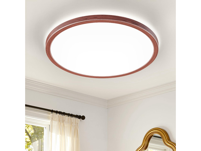 Dimmable LED Flush Mount Ceiling Light Fixture with Remote Control, 12Inch 3000K-6500K Light Color Adjustable, Modern Ultra-Thin Ceiling Lamp for...