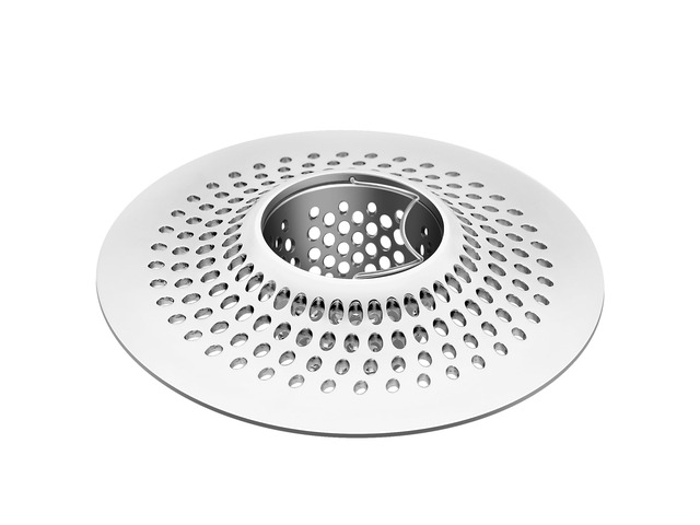 Shower Drain Hair Catcher/Bathroom Drain Cover/Bathtub Drain Strainer/Shower Stall Drain Protector(Pearl Chrome)