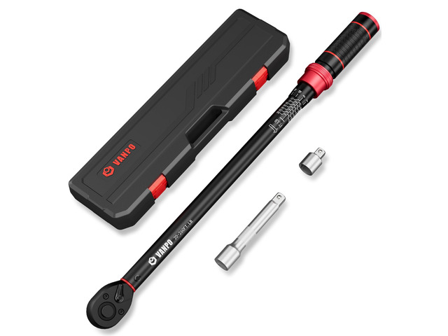 1/2-Inch Drive Click Torque Wrench, 20-260 Ft-Lb, for Car & Truck 27.1-352.3 Nm, 22.04', Dual Direction, 72 Tooth, Adjustment Torque Wrenches with...