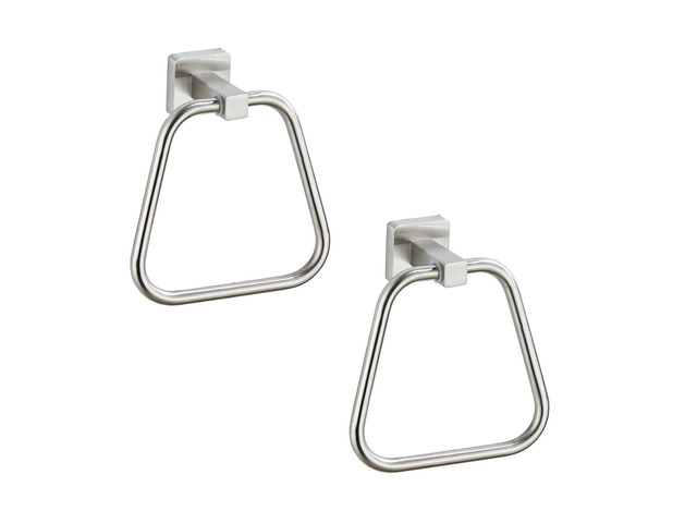 Brushed Nickel Towel Ring for Bathroom 2 Pack, Kitchen Bath Towel Holder Hangers Wall Mount Heavy Duty Stainless Steel