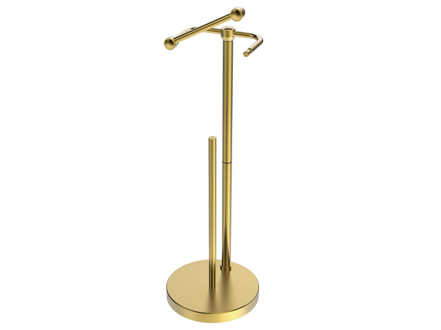 Toilet Paper Holder Stand, Modern Bathroom Free Standing Toilet Paper Holder with Storage for 4 Rolls, Post Pivoting Toilet Paper Stand Stainless...