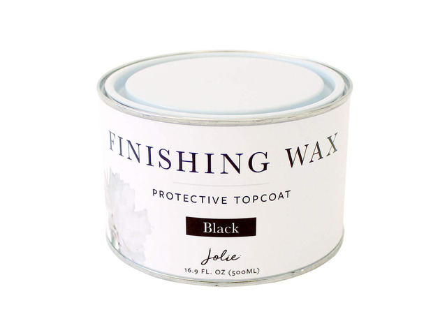 Finishing Wax - Chalk Finish Paint Wax - Use on wood or matte finish painted interior furniture, cabinets- Odor-Free, Non-Hazardous (500mL, Black)