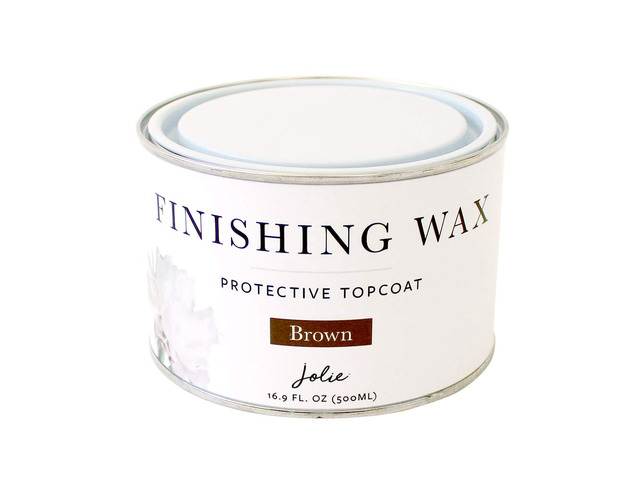 Finishing Wax - Protective topcoat Paint - Use on interior furniture, cabinets, walls, and accessories- Odor-Free,Non-Hazardous-Brown-500ml