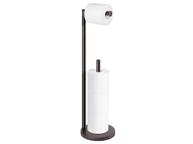 Toilet Paper Holder Stand, Bronze Toilet Paper Holder Free Standing Toilet Paper Holder for 4 Rolls, Bathroom Organizers and Storage with Anti-Slip...
