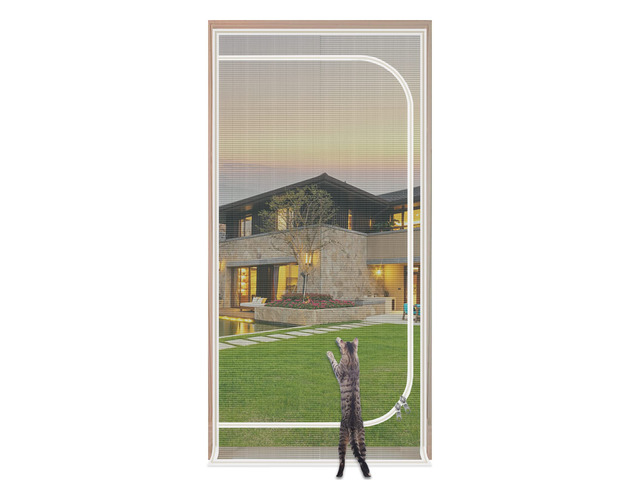 Upgraded Pet Screen Door,Fits Door Opening Size 30''x 80'',Thickened Cat Resistant Mesh Screen Door for Living Room,Kitchen,Bedroom,Cat Proof...