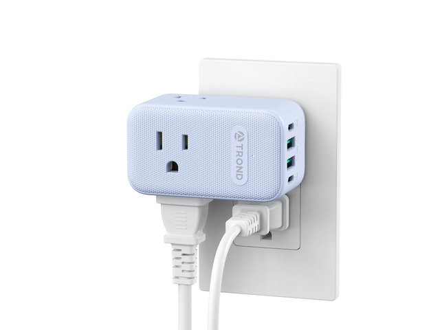 Outlet Extender with 360 Rotating Plug, 3 Way Plug Adapter 2 PD 20W USB C Outlet Splitter, Multi Wall Adapter, Colorful Outlet Extension for Home...