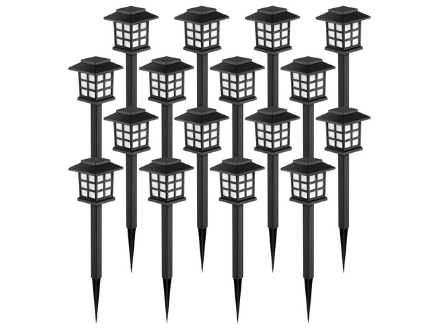 Solar Lights Outdoor Waterproof 16 Pack, LED Garden Decor Warm White LED Solar Garden Lights Outdoor Decor, 8 Hours of Landscape Lighting for Garden