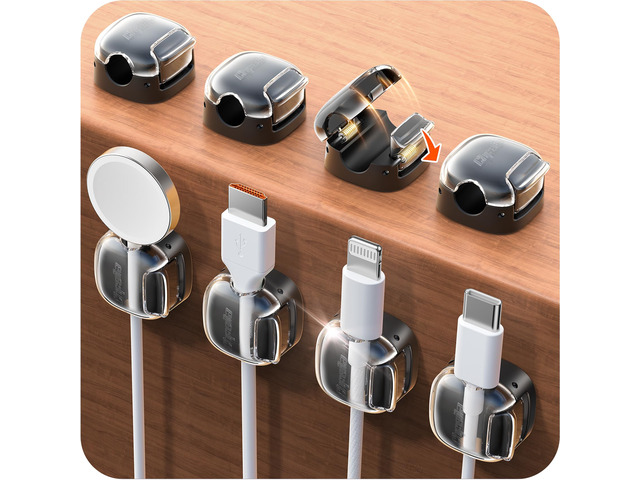Cable Clips,8 Pack Cord Holder Cord Organizer [1s Lock & Strongest Adhesive] Spring Cord Clips Phone Charger Wire Desk Cable Management Nightstand...