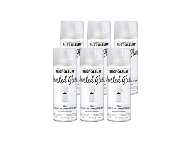 342600-6PK Frosted Glass Spray Paint, 11 oz, Frosted Glass, 6 Pack