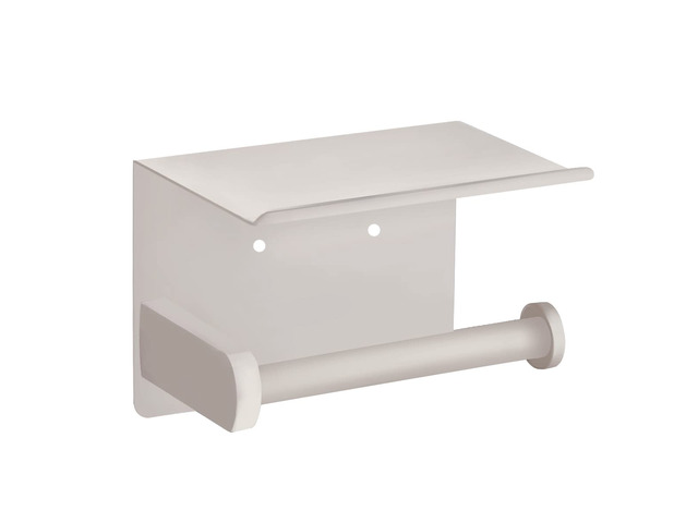 Self Adhesive Toilet Paper Holder with Phone Shelf SUS 304 Stainless Steel Wall Mounted Toilet Paper Roll Holder - Rustproof and Bathroom Washroom...