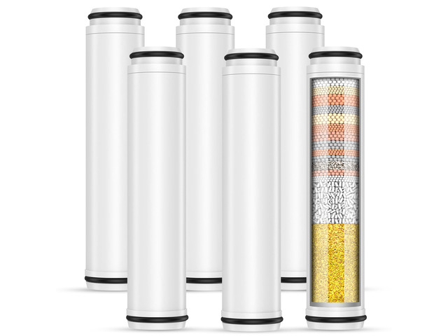 Shower Filter for Handheld Shower Head, 6 Pack 15 Stage Replacement Filters for Hard Water Remove Chlorine and Harmful Substances